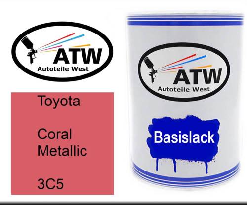 Toyota, Coral Metallic, 3C5: 500ml Lackdose, von ATW Autoteile West.